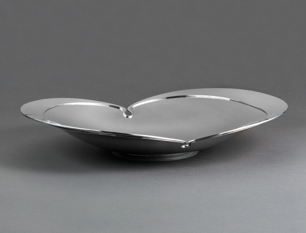 Georg Jensen Modern XXl Centerpiece Bowl #1287, Design Nanna Ditzel 1980, Sterling Silver