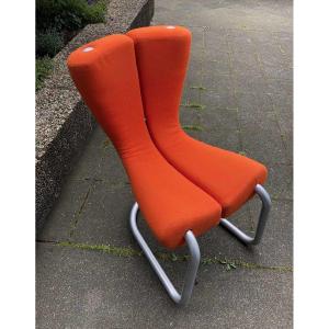 4x Chaise Conception Komed Par Marc Newson P Our Colber Italie 1996