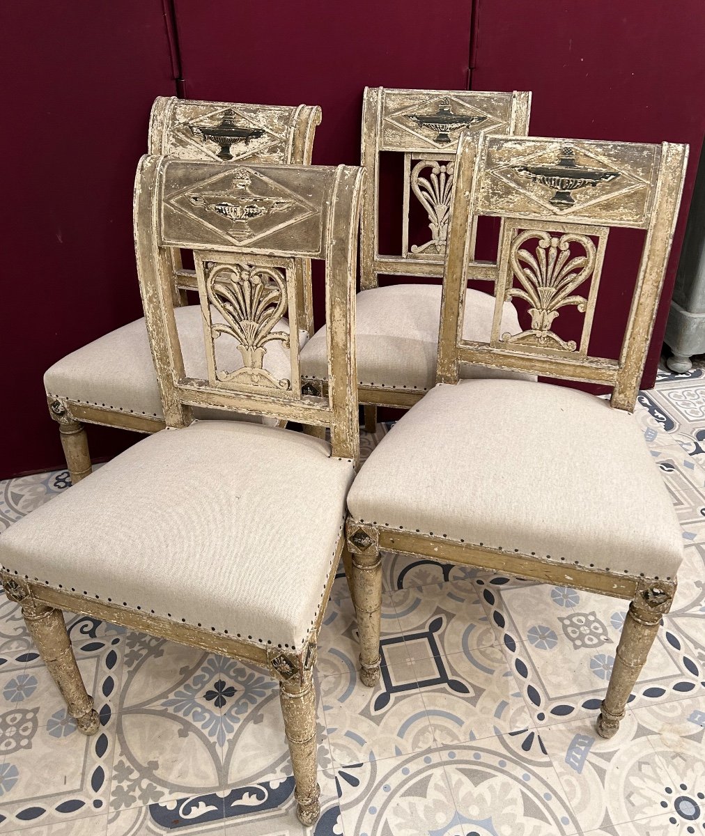 Série De 4 Chaises époque Directoire 