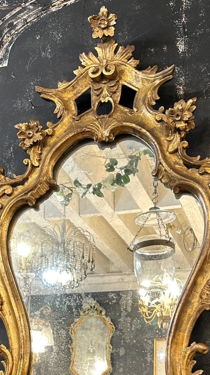 Italian Golden Wood Mirror -photo-2