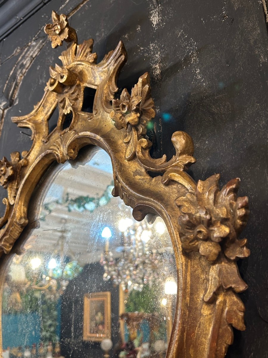 Italian Golden Wood Mirror -photo-4