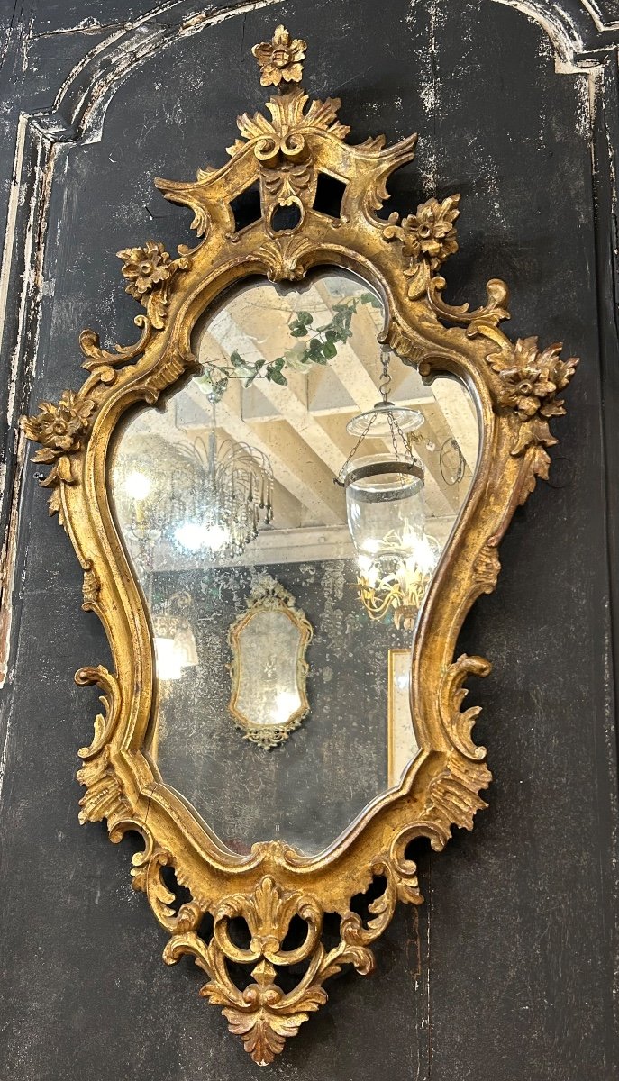 Italian Golden Wood Mirror 