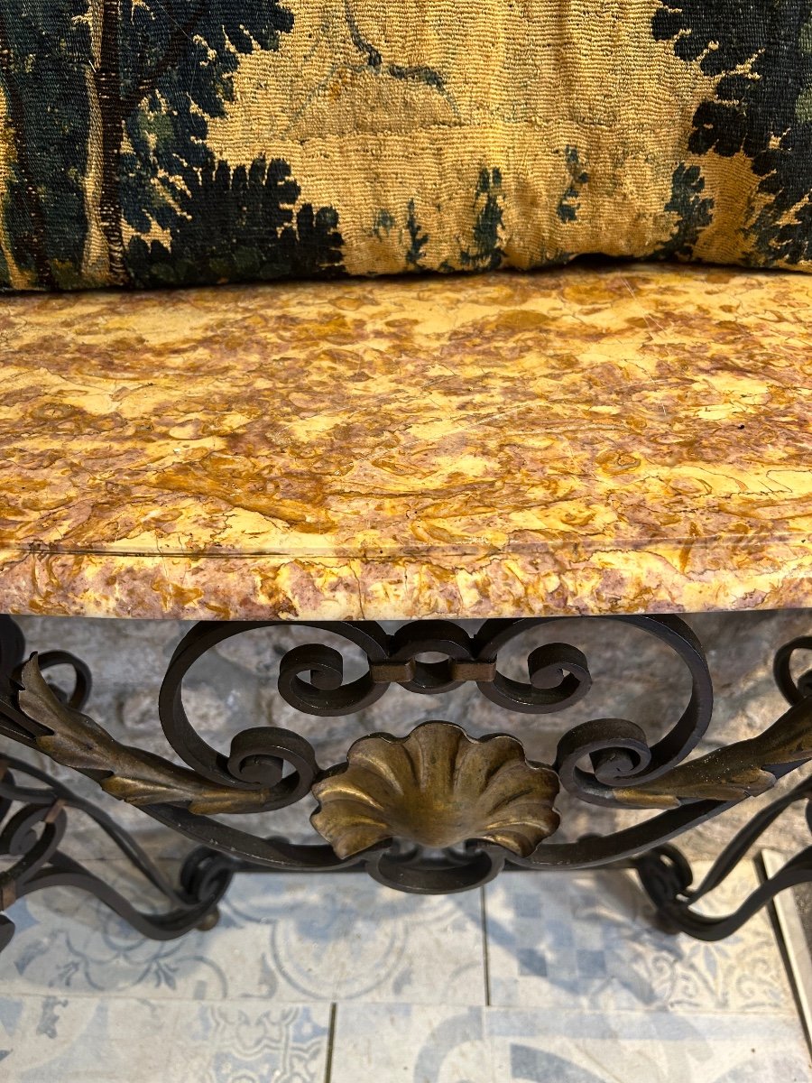 Console de style Louis XV en fer forgé -photo-3