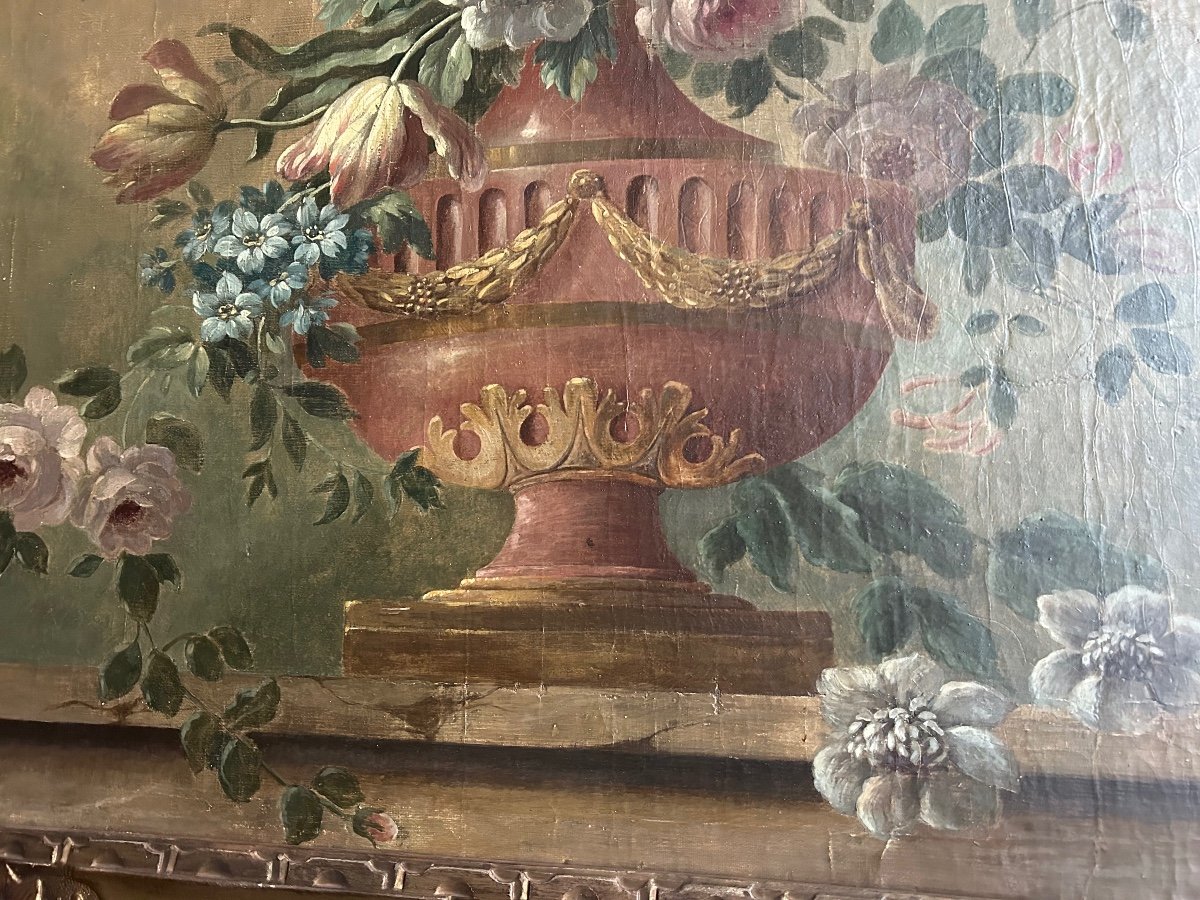 Flower Basin Painting On An Entablature -photo-4