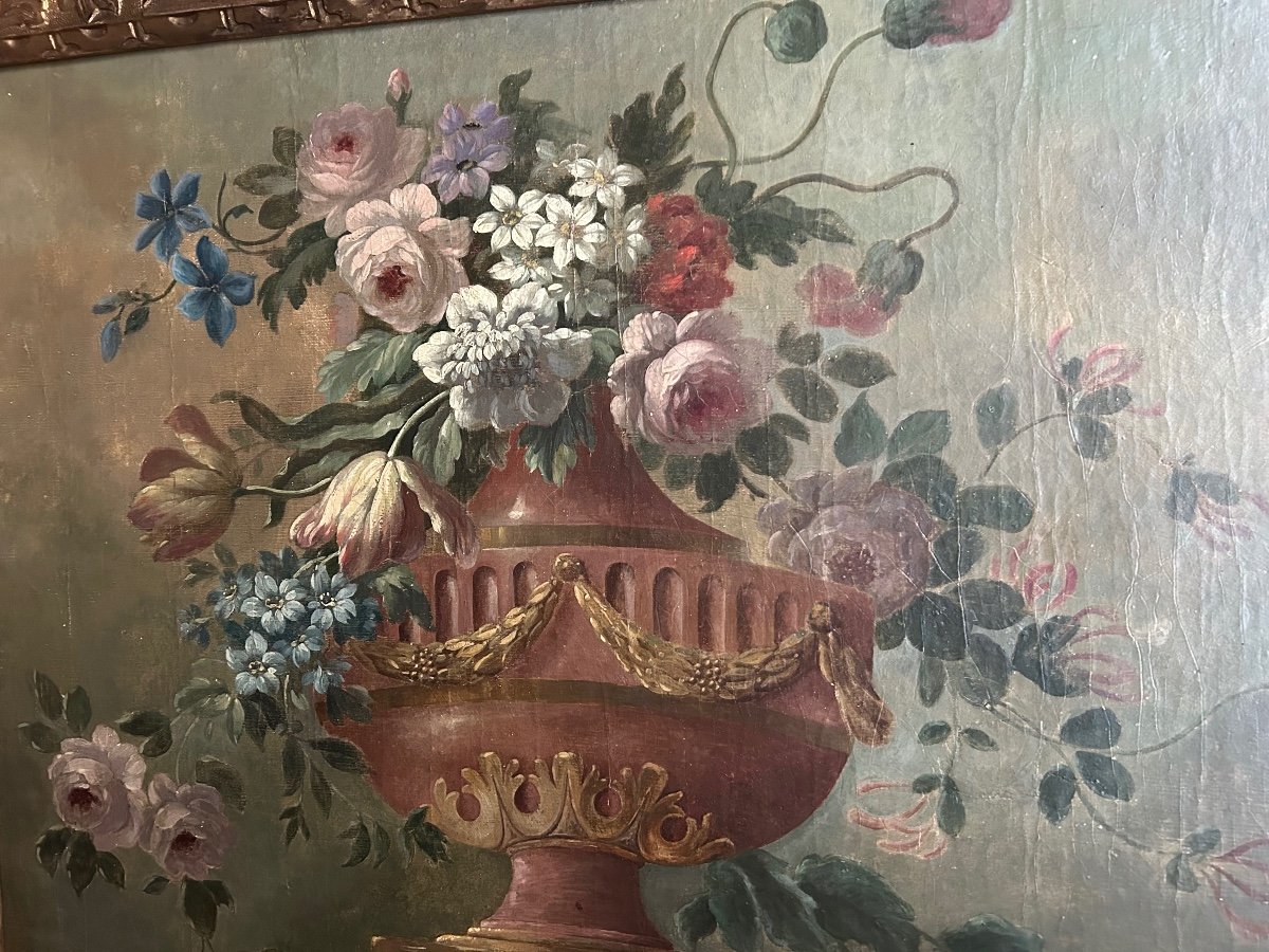 Flower Basin Painting On An Entablature -photo-5