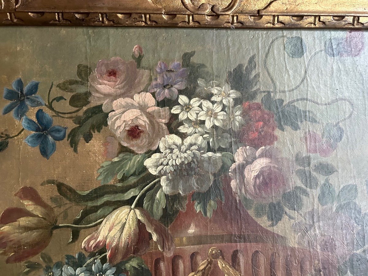 Flower Basin Painting On An Entablature -photo-8