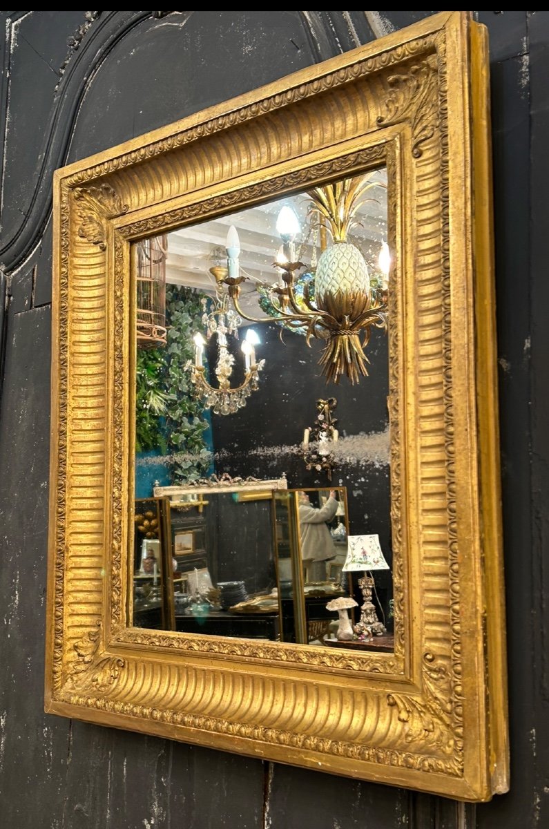 Golden Wooden Mirror 