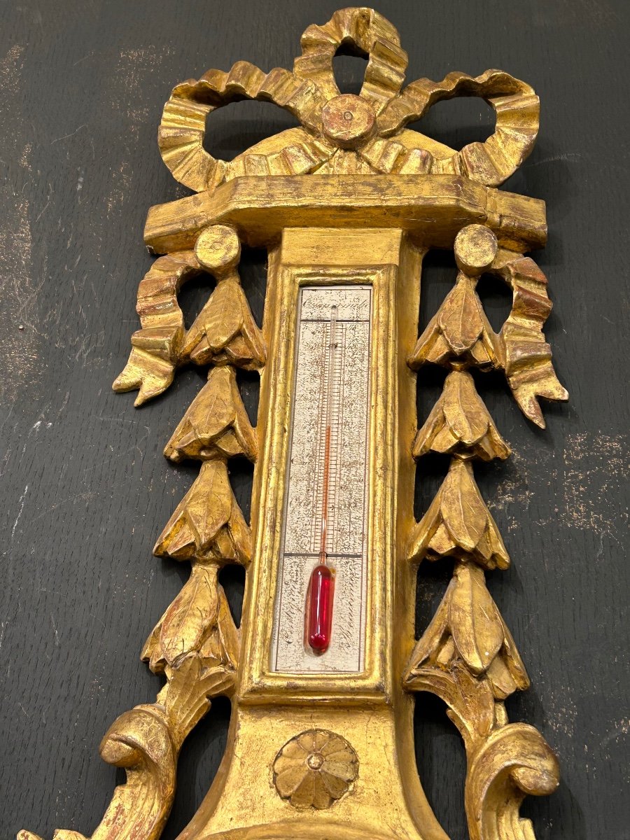 Louis XVI Period Barometer Thermometer -photo-2