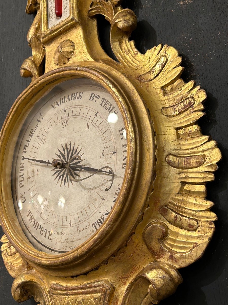 Louis XVI Period Barometer Thermometer -photo-3