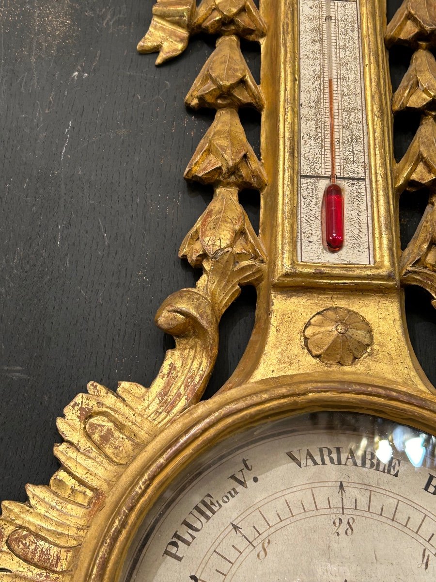 Louis XVI Period Barometer Thermometer -photo-4