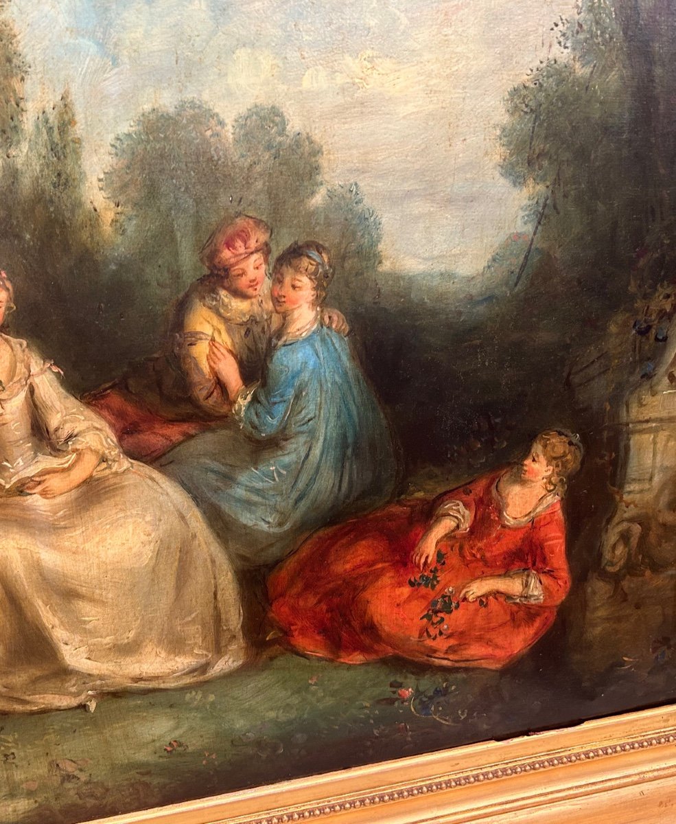 Oil Painting On Canvas In The Style Of Watteau -photo-1