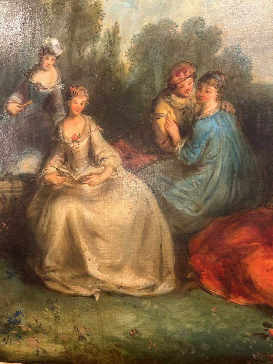 Oil Painting On Canvas In The Style Of Watteau -photo-7