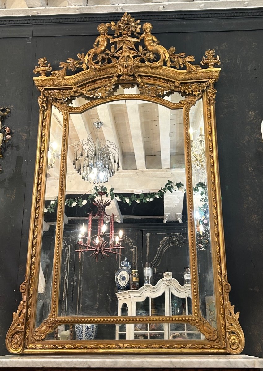 Miroir à Parcloses De Style Louis XVI 