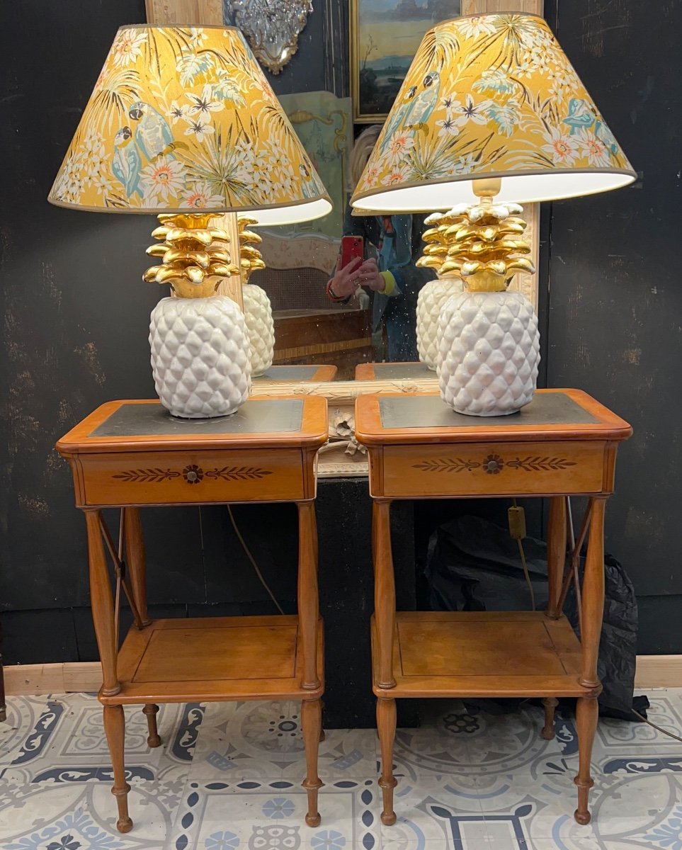 Pair Of Charles X Style Bedside Tables-photo-5