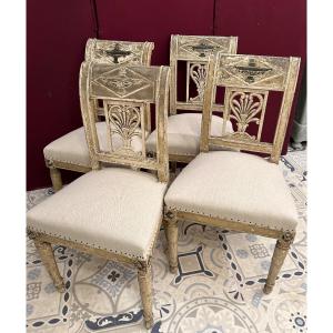 Series Of 4 Directoire Period Chairs 