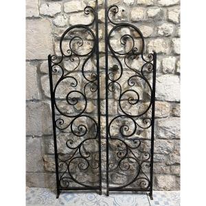 Pair Of Wrought Iron Grilles 