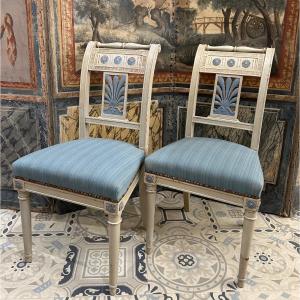 Paire De Chaises Directoire