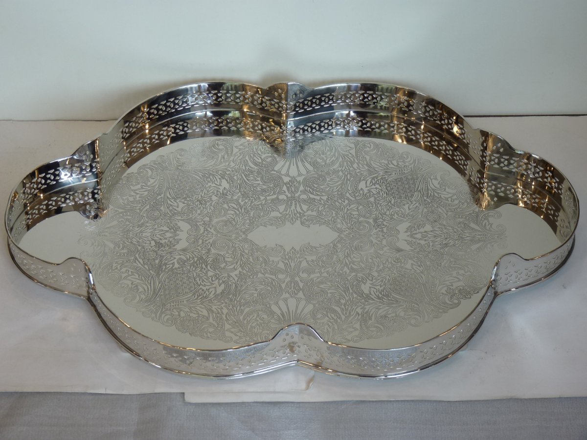 Centerpiece Tray, Silver Plated, Victorian Style