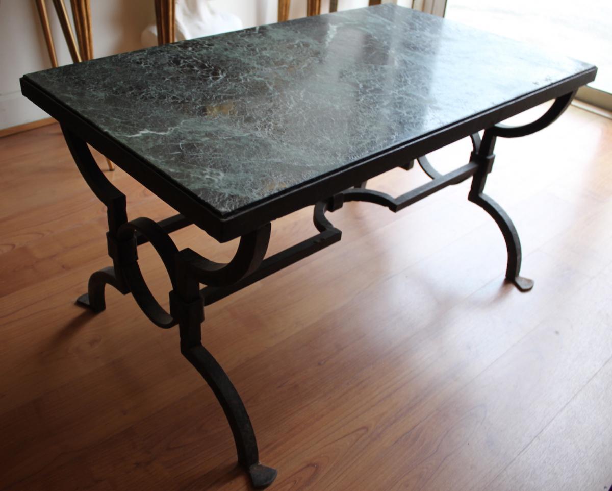 Table Basse De Gilbert Poillerat Circa 1940-photo-4