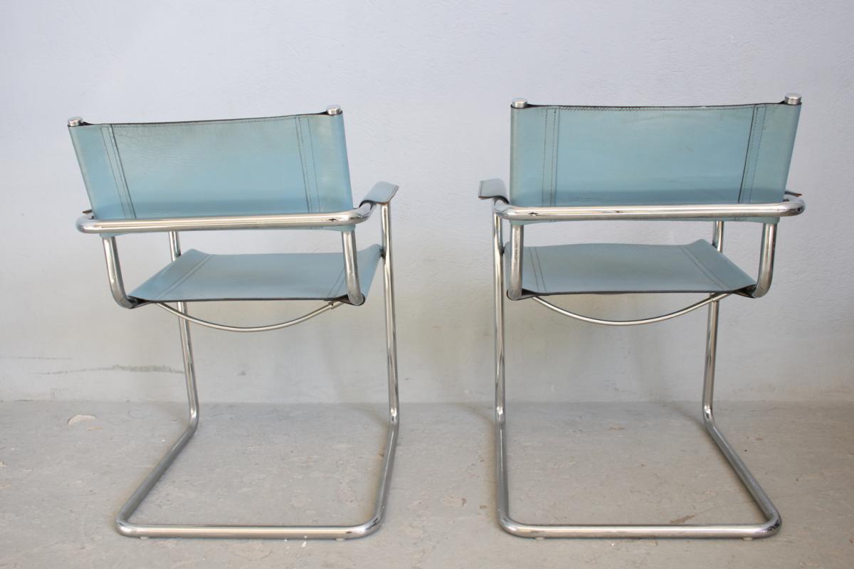 Set Of 80s Breuer Armchairs And Chairs-photo-3