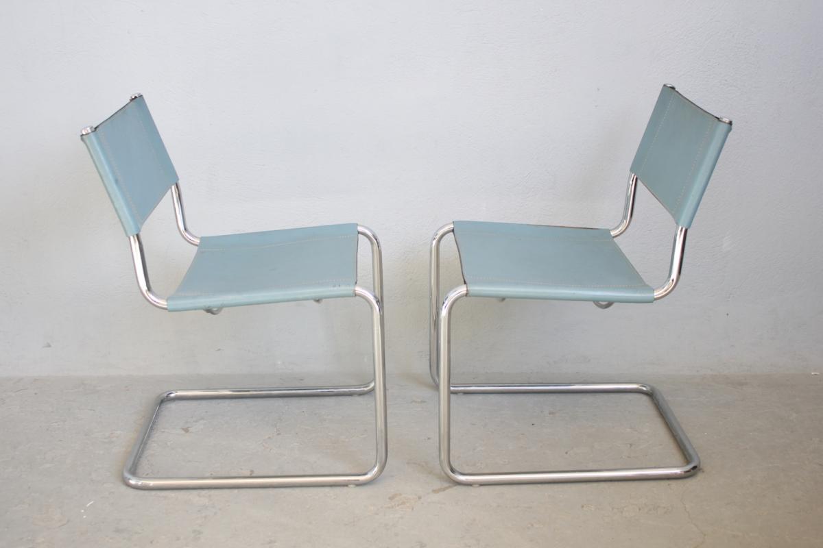 Set Of 80s Breuer Armchairs And Chairs-photo-5