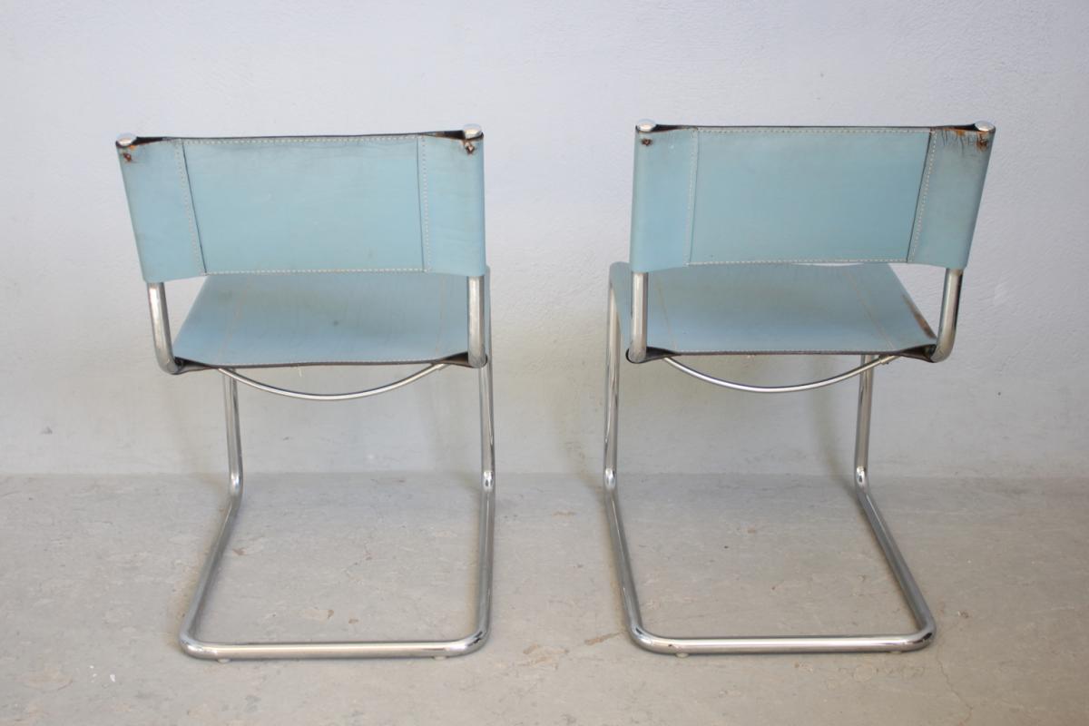 Set Of 80s Breuer Armchairs And Chairs-photo-6