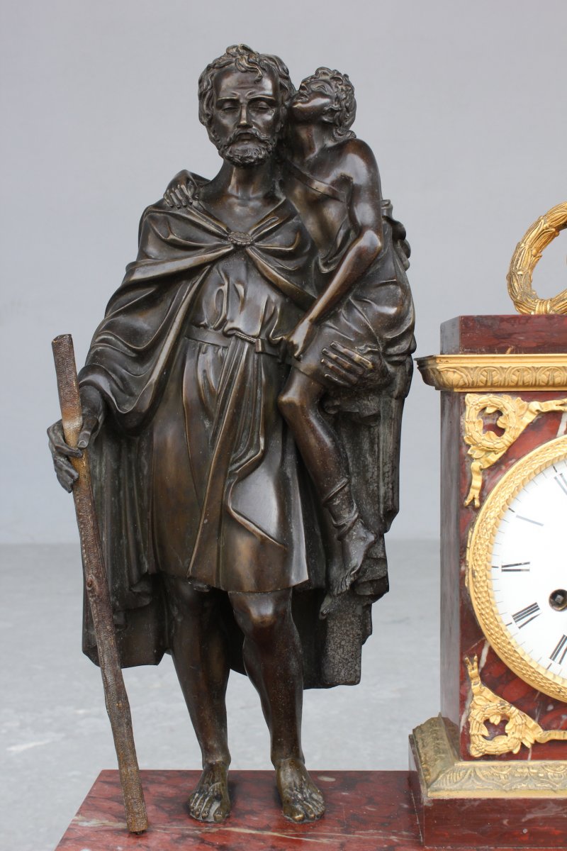 19th Century Clock Representing A Roman Soldier-photo-2