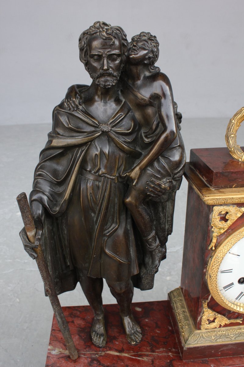 19th Century Clock Representing A Roman Soldier-photo-3