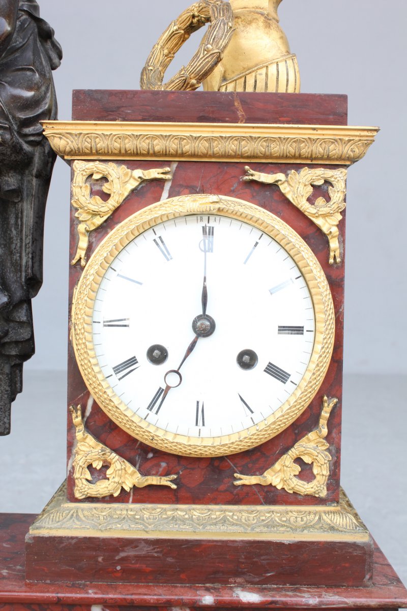 19th Century Clock Representing A Roman Soldier-photo-5