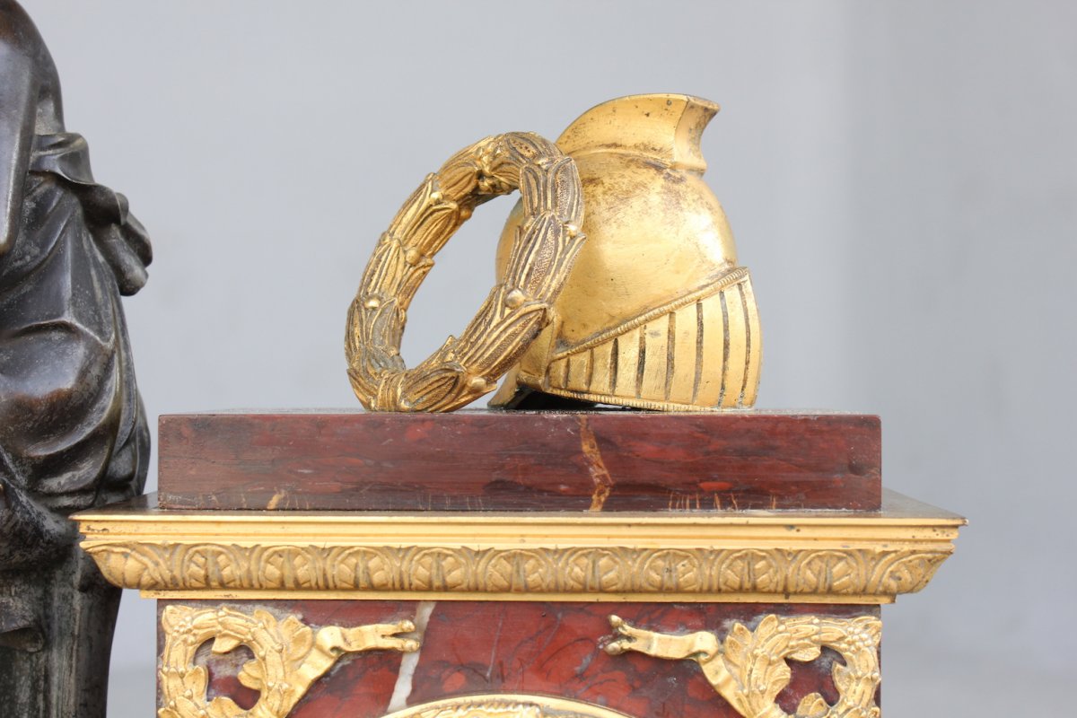 19th Century Clock Representing A Roman Soldier-photo-6