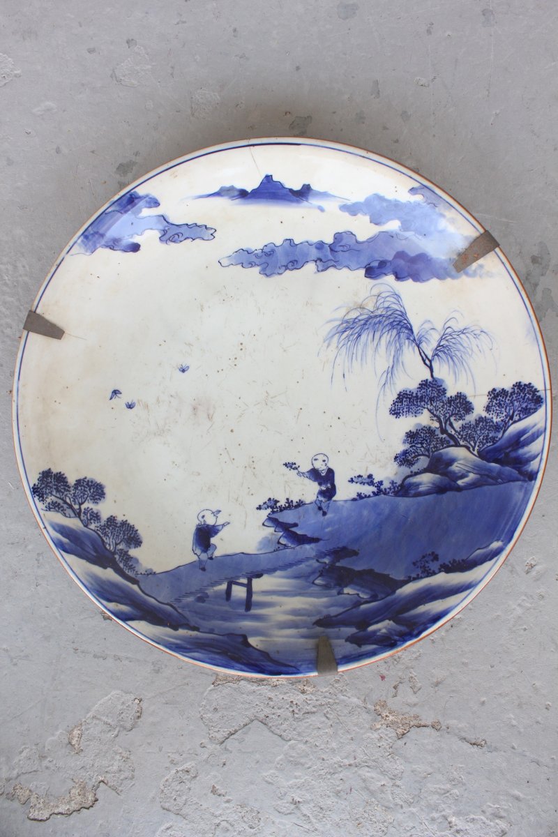 Pair Of Ancient Chinese Plates 18th Century Probably-photo-3