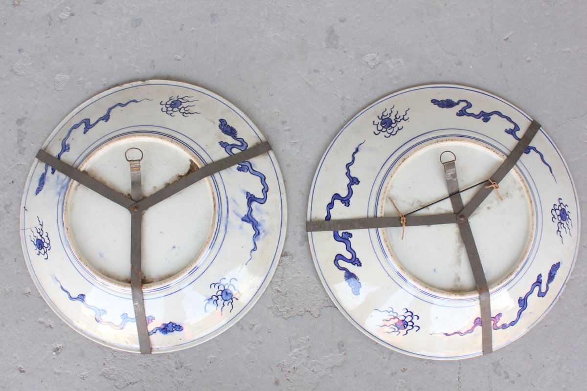 Pair Of Ancient Chinese Plates 18th Century Probably-photo-7