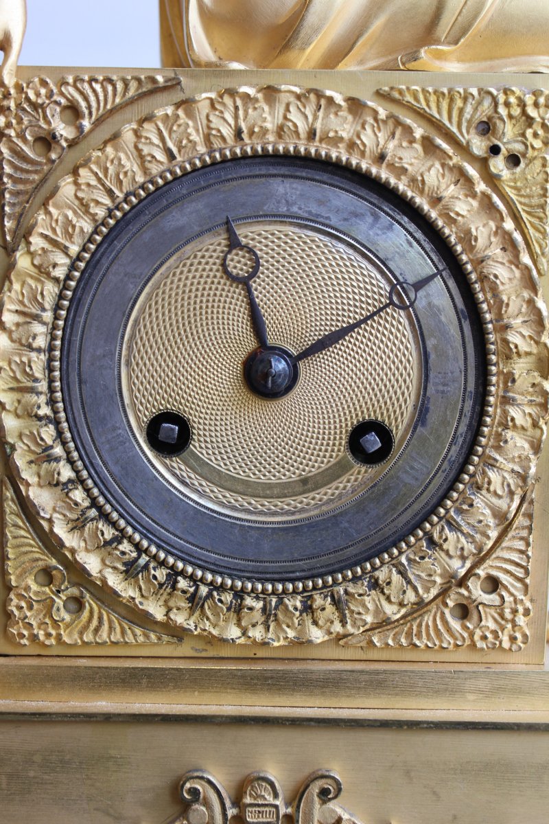 19th C. Restoration Lyre Clock-photo-3