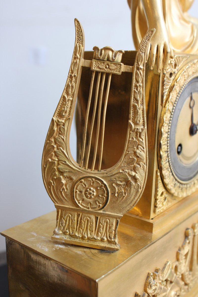 19th C. Restoration Lyre Clock-photo-6