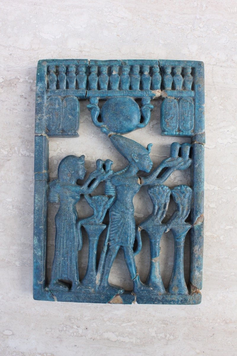 Plaque En Bas-relief Egyptien Epoque Antique-photo-2