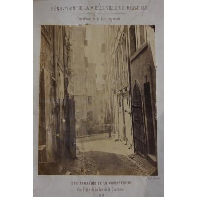 1862 Terris Photo "renovation Of The Old Town Of Marseille" 