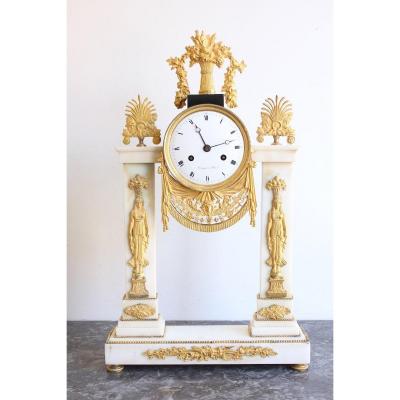  Empire Clock With Egyptian Decorations 