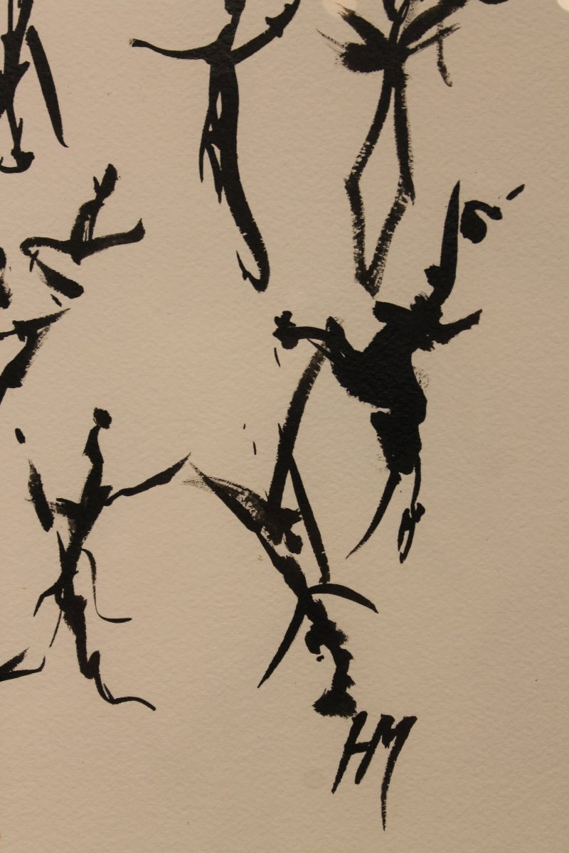 Henri Michaux - Encre De Chine Sur Papier Arches-photo-5