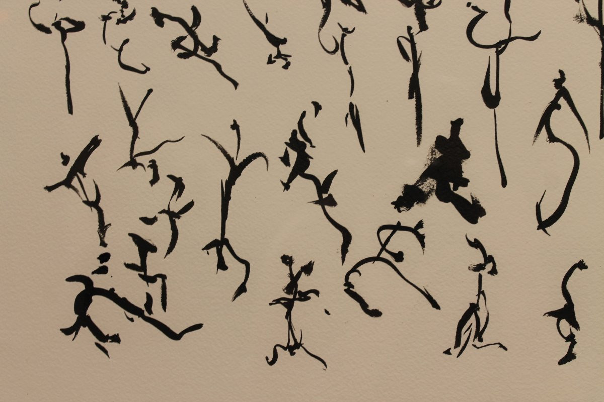 Henri Michaux - Encre De Chine Sur Papier Arches-photo-6