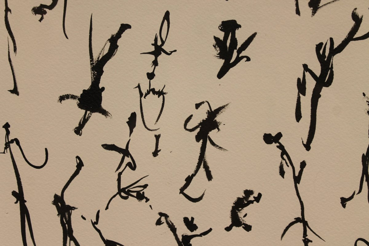 Henri Michaux - Encre De Chine Sur Papier Arches-photo-7