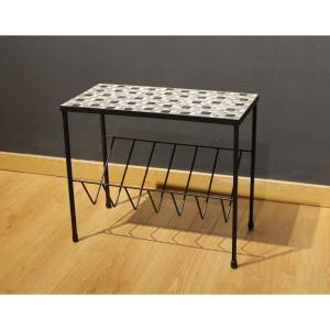 Magazine Rack Side Table, 50s