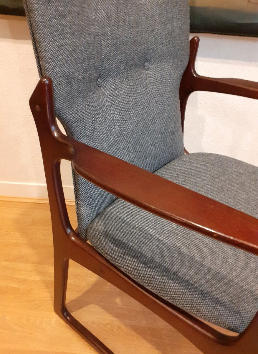   Paire de Fauteuils  XX  ème / Fauteuil de bureau  Reste un fauteuil-photo-2