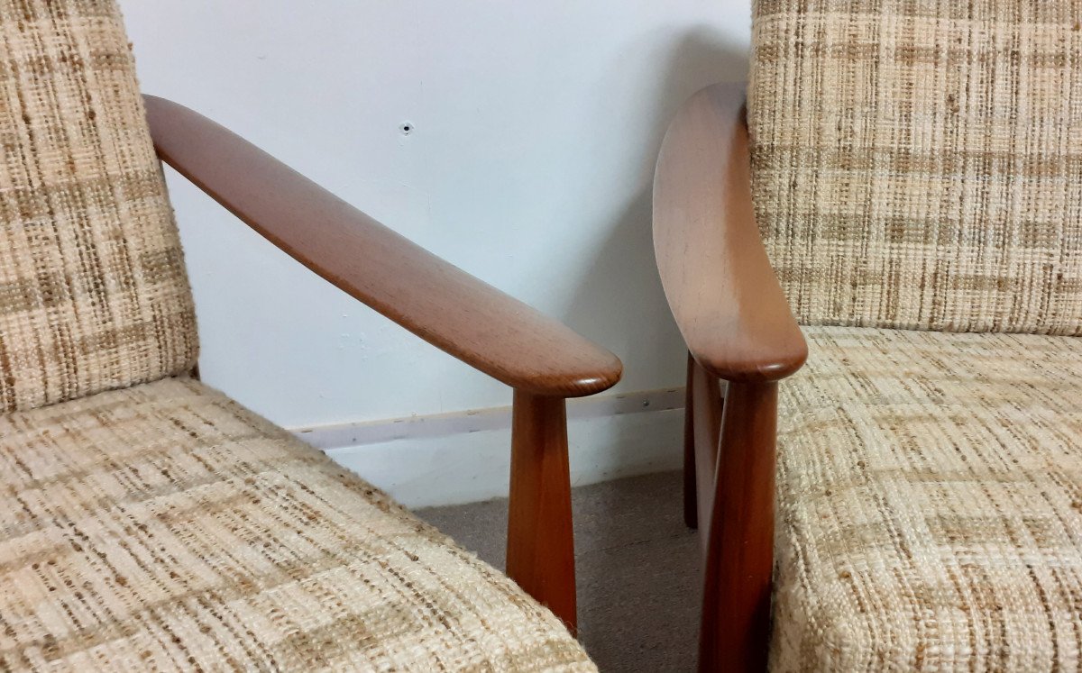  Pair Of Scandinavian Armchairs-photo-2