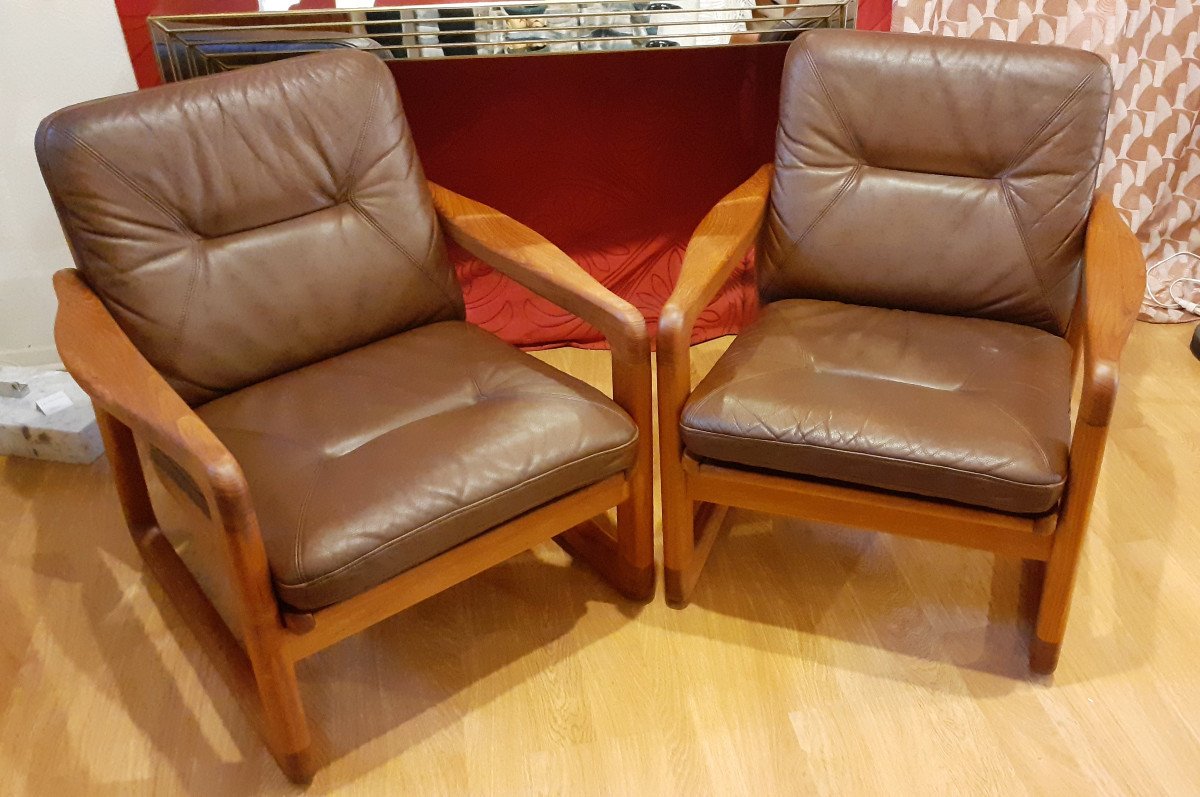  Pair Of Scandinavian Armchairs