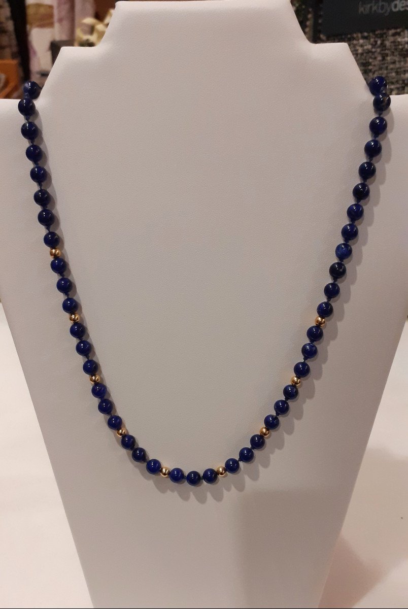  Collier  Lapis-Lazuli et Or