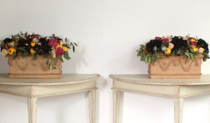 Pair Of Italian Terracotta Planters.-photo-1