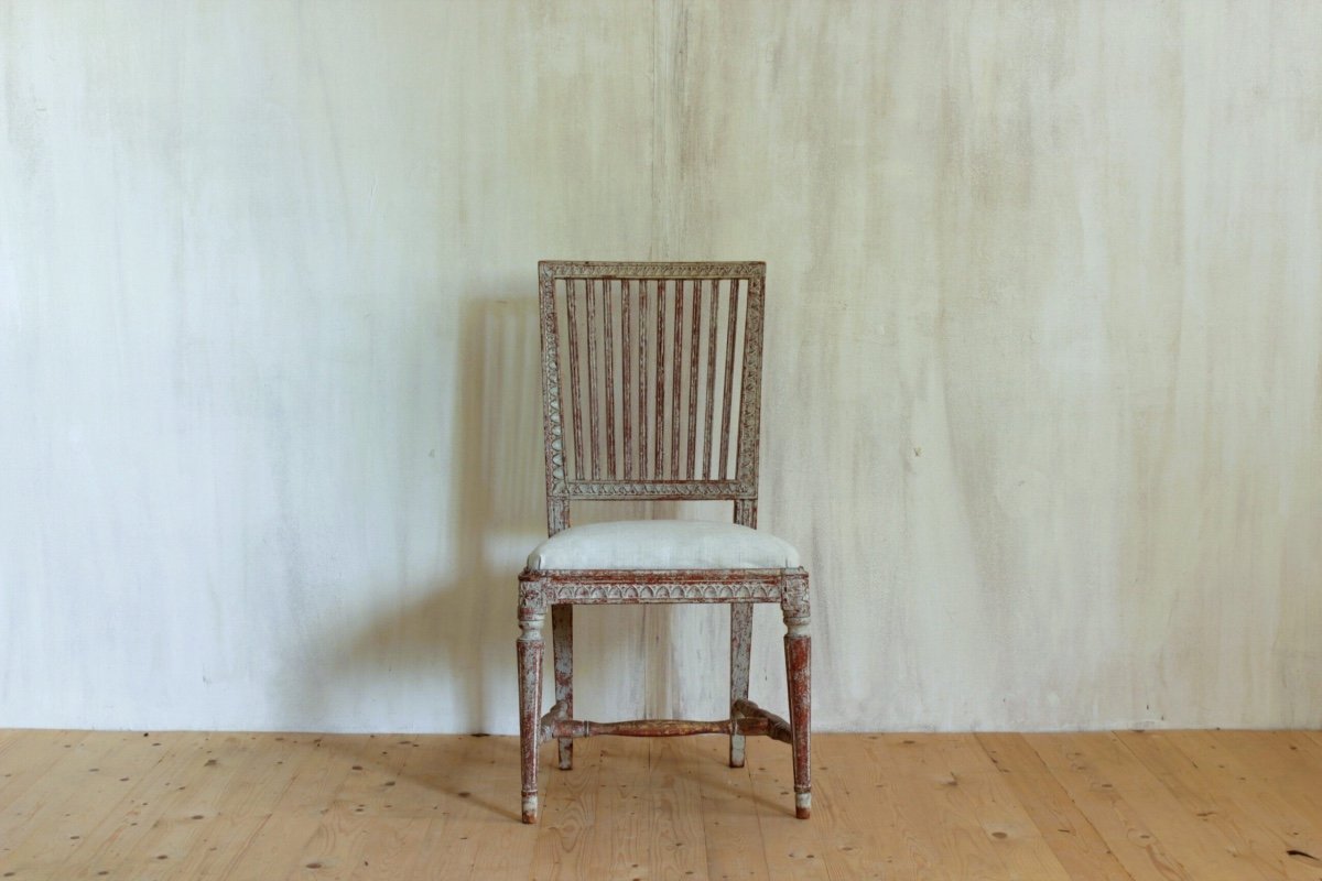 Set Of 4 Gustavian Period Chairs -photo-4