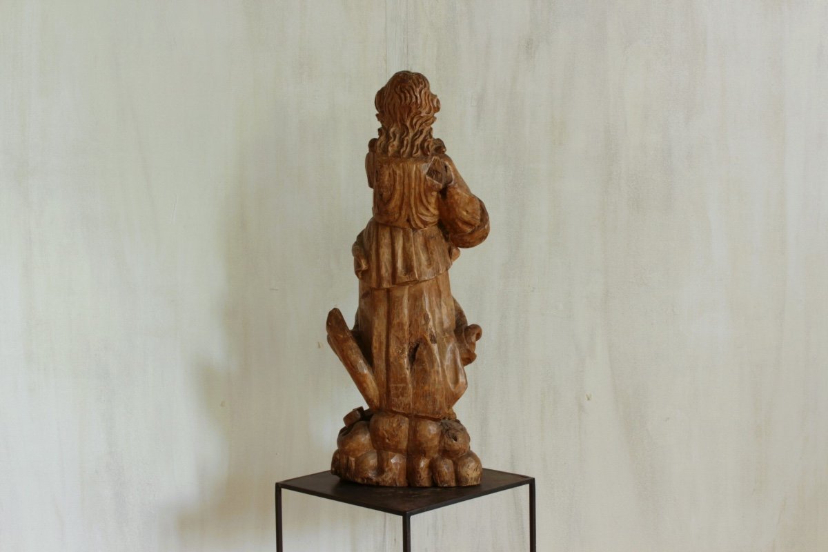 Carved Wooden Statue Of Saint George-photo-2