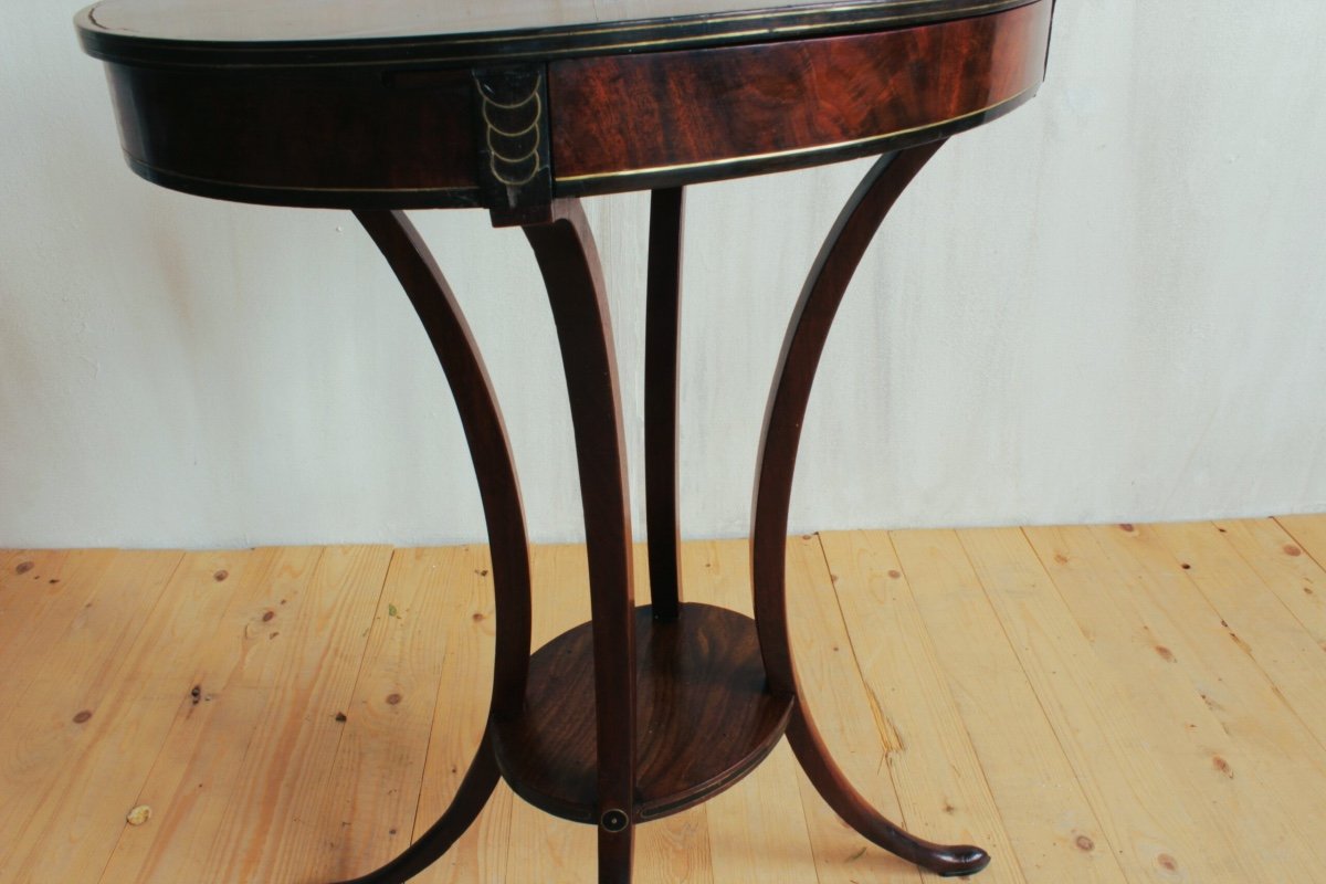 Mahogany Table Signed Chapuis-photo-3