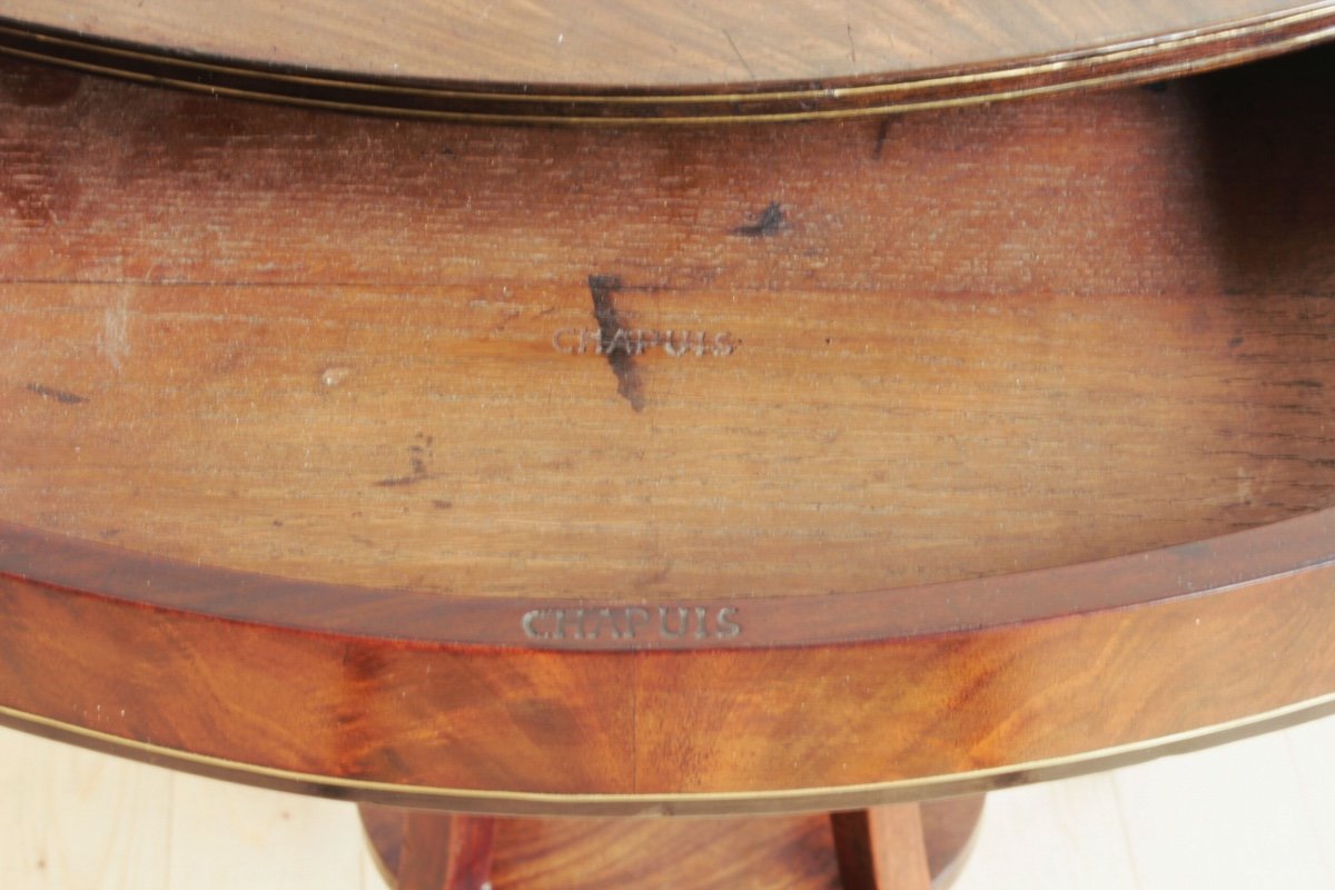 Mahogany Table Signed Chapuis-photo-1